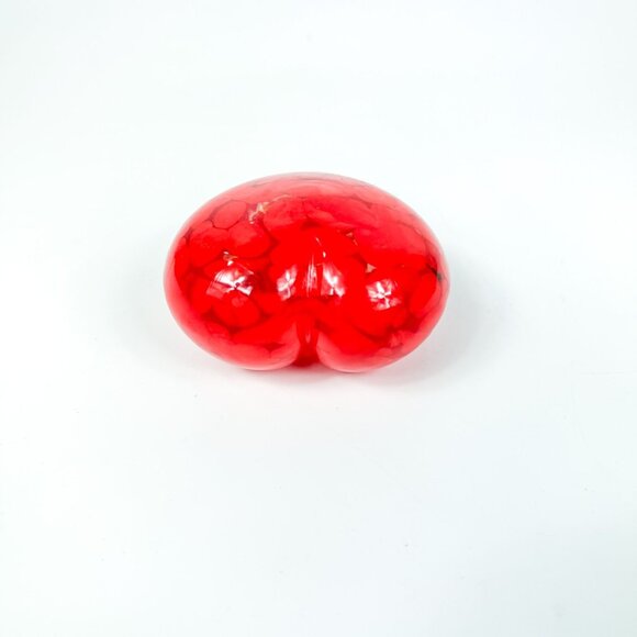 Mad Art Studios Heart-Shaped Red Dichroic Glass Paperweight - Picture 4 of 5